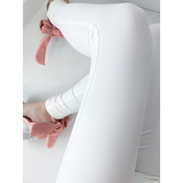 Legginsy modelujące / wysoki stan / PRĄŻKI WHITE /  S - M - L - XL